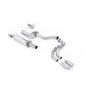 Milltek cat-back 70.00 mm — Sa rezonatorom — Dupli 80mm GT80 — SSXSE191