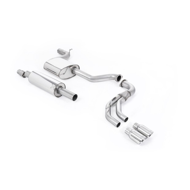Milltek cat-back 70.00 mm — Sa rezonatorom — Dupli 80mm GT80 — SSXSE191