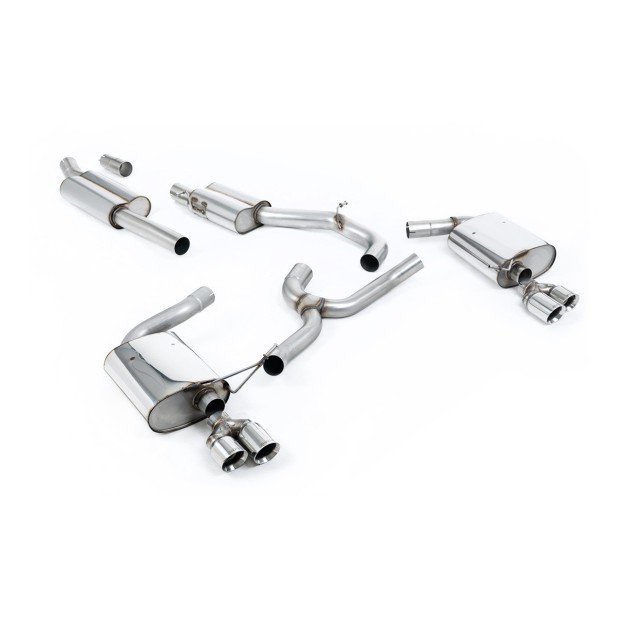 Milltek cat-back 76.20 mm — Dupli 80mm GT80 — SSXSE198