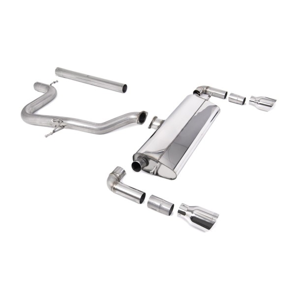 Milltek cat-back 76.20 mm — Bez rezonatora — Dupli GT100 — SSXSE240