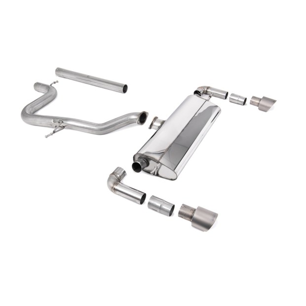 Milltek cat-back 76.20 mm — Bez rezonatora — Dupli 100mm GT100 — SSXSE242