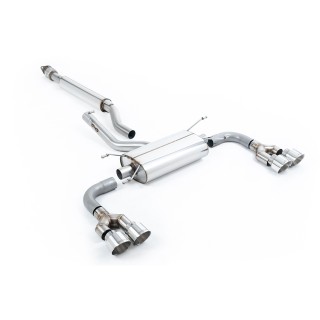Milltek Sekundarni cat-back 63.50 mm — Sa rezonatorom — Četvorostruki 100mm GT100 — SSXTY163