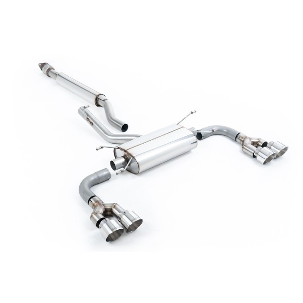 Milltek Sekundarni cat-back 63.50 mm — Sa rezonatorom — Četvorostruki 100mm GT100 — SSXTY163