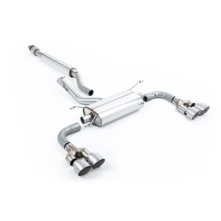 Milltek Sekundarni cat-back 63.50 mm — Sa rezonatorom — Četvorostruki 100mm GT100 — SSXTY164