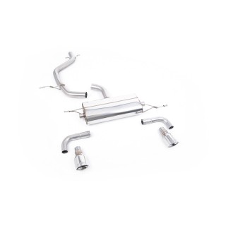 Milltek cat-back 69.85 mm — Bez rezonatora — Dupli 100mm Jet — SSXVW112
