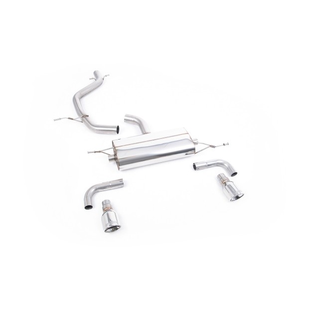 Milltek cat-back 69.85 mm — Bez rezonatora — Dupli 100mm Jet — SSXVW112
