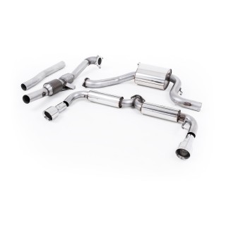 Milltek turbo-back uključujući Visoki protok Sportski katalizator 76.20 mm — Dupli 100mm GT100 — SSXVW138