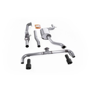 Milltek turbo-back uključujući Visoki protok Sportski katalizator 76.20 mm — Dupli 100mm GT100B — SSXVW186