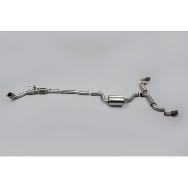 Milltek turbo-back uključujući Visoki protok Sportski katalizator 76.20 mm — Dupli 100mm GT100B — SSXVW187