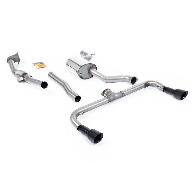 Milltek turbo-back bez Visoki protok Sportski katalizator 76.20 mm — Dupli 100mm GT100B — SSXVW191