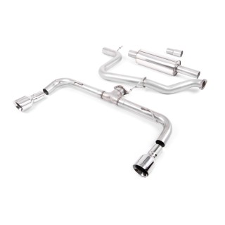 Milltek cat-back 70.00 mm — Sa rezonatorom — Dupli 100mm GT100 — SSXVW246