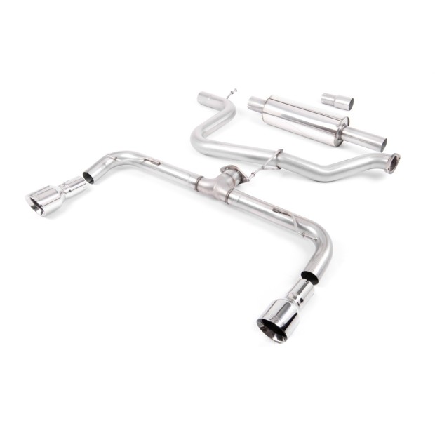 Milltek cat-back 70.00 mm — Sa rezonatorom — Dupli 100mm GT100 — SSXVW246