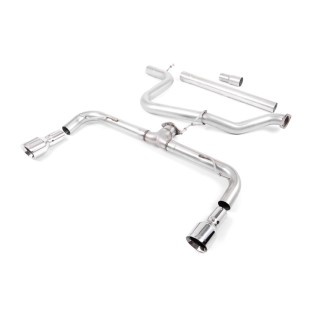 Milltek cat-back 70.00 mm — Bez rezonatora — Dupli 100mm GT100 — SSXVW247