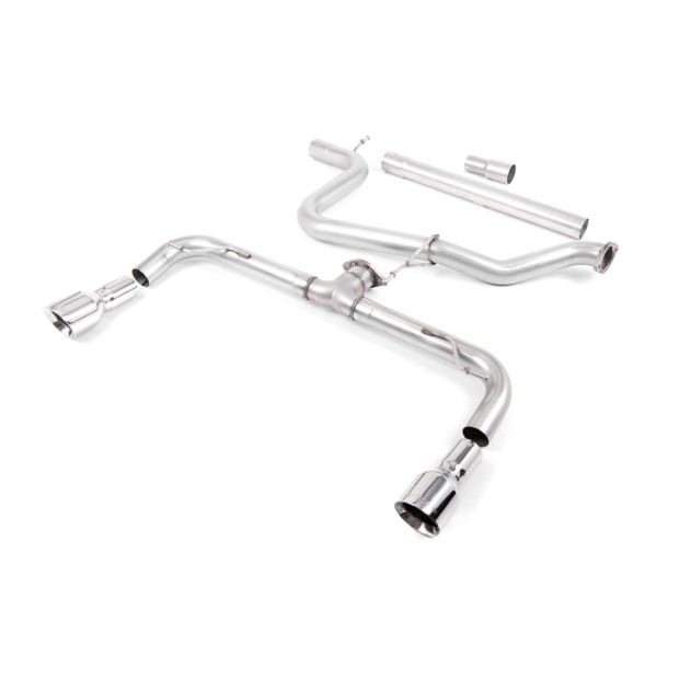 Milltek cat-back 70.00 mm — Bez rezonatora — Dupli 100mm GT100 — SSXVW247