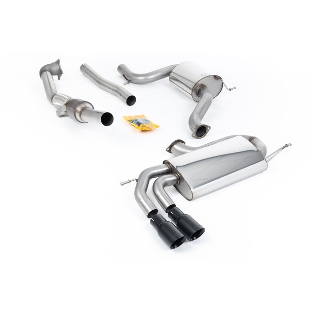 Milltek turbo-back uključujući Visoki protok Sportski katalizator 76.20 mm — Sa rezonatorom — Dupli 80mm GT80 — SSXVW276