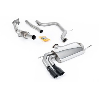 Milltek turbo-back uključujući Visoki protok Sportski katalizator 76.20 mm — Bez rezonatora — Dupli 80mm GT80 — SSXVW278