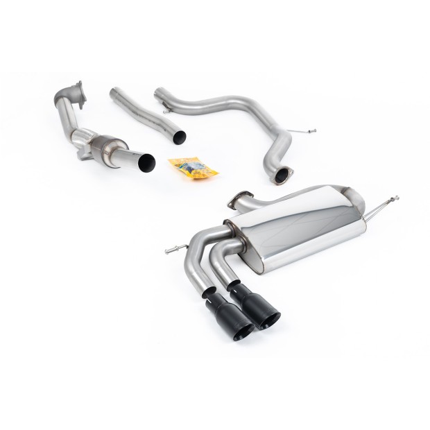 Milltek turbo-back uključujući Visoki protok Sportski katalizator 76.20 mm — Bez rezonatora — Dupli 80mm GT80 — SSXVW278