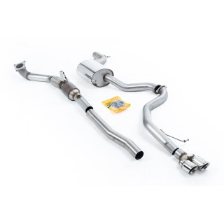 Milltek turbo-back uključujući Visoki protok Sportski katalizator 76.20 mm — Dupli 80mm GT-80 — SSXVW290