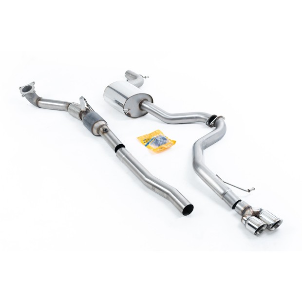 Milltek turbo-back uključujući Visoki protok Sportski katalizator 76.20 mm — Dupli 80mm GT-80 — SSXVW291