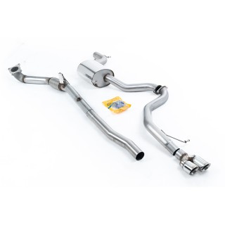 Milltek turbo-back bez Visoki protok Sportski katalizator 76.20 mm — Dupli 80mm GT-80 — SSXVW292