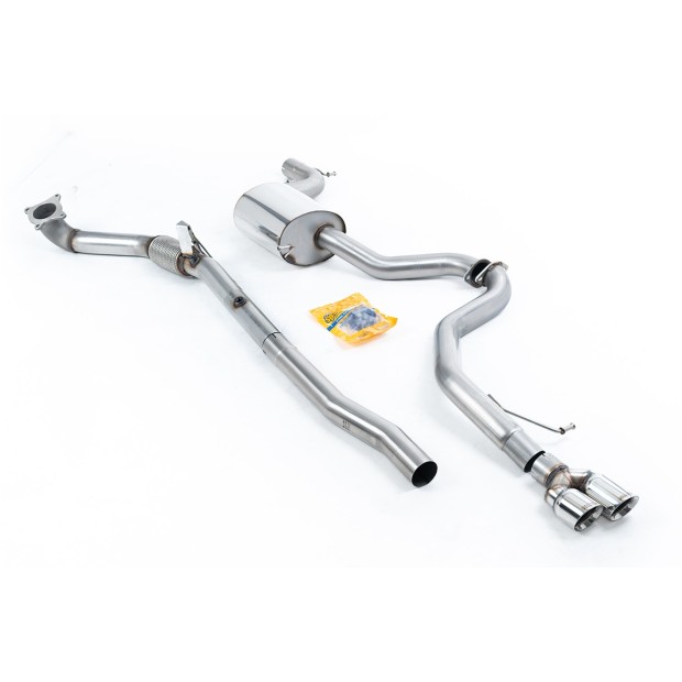 Milltek turbo-back bez Visoki protok Sportski katalizator 76.20 mm — Dupli 80mm GT-80 — SSXVW292