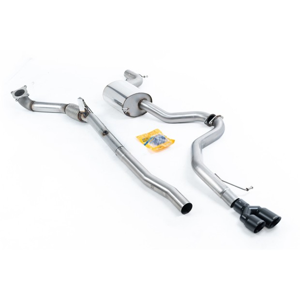 Milltek turbo-back bez Visoki protok Sportski katalizator 76.20 mm — Dupli 80mm GT80 — SSXVW319