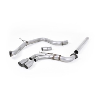 Milltek cat-back 70.00 mm — Bez rezonatora — Dupli 80mm GT80 — SSXVW340