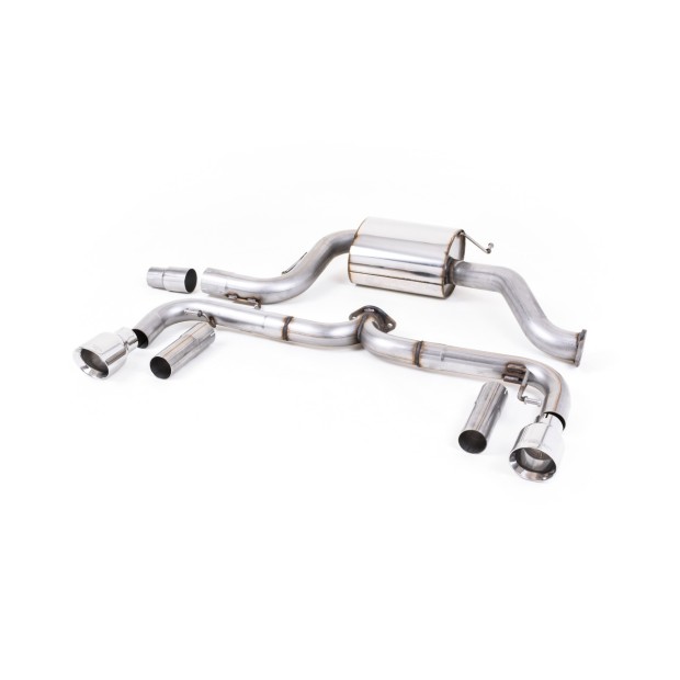 Milltek cat-back 76.20 mm — Bez rezonatora — Dupli GT100 — SSXVW343