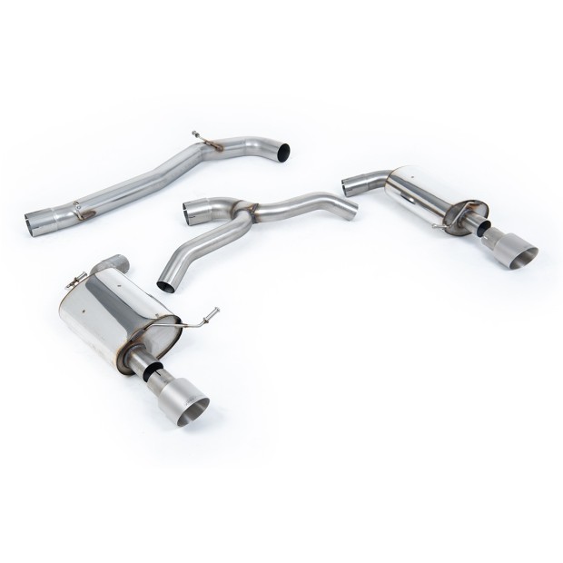 Milltek cat-back 76.20 mm — Bez rezonatora — Dupli 100mm GT100 — SSXVW440