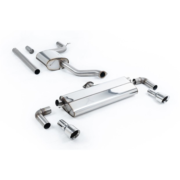 Milltek cat-back 70.00 mm — Sa rezonatorom — Dupli 100mm GT100 — SSXVW527