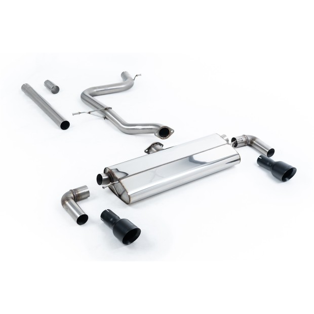 Milltek cat-back 70.00 mm — Bez rezonatora — Dupli 100mm GT100B — SSXVW529