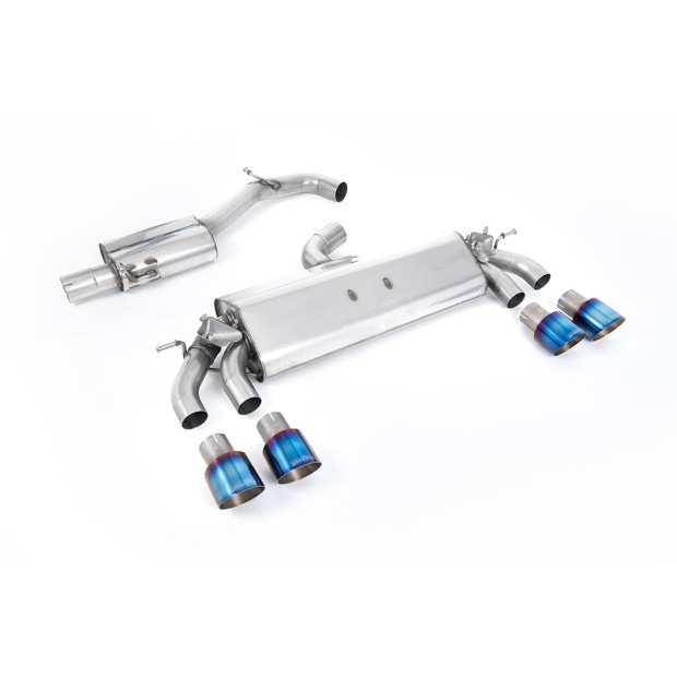 Milltek cat-back 76.20 mm — Sa rezonatorom — Četvorostruki 100mm GT100 — SSXVW580