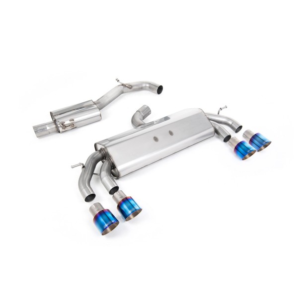 Milltek cat-back 76.20 mm — Sa rezonatorom — Četvorostruki 100mm GT100 — SSXVW586