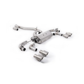Milltek cat-back 80.00 mm — Bez rezonatora — Četvorostruki 100mm GT100 — SSXVW647