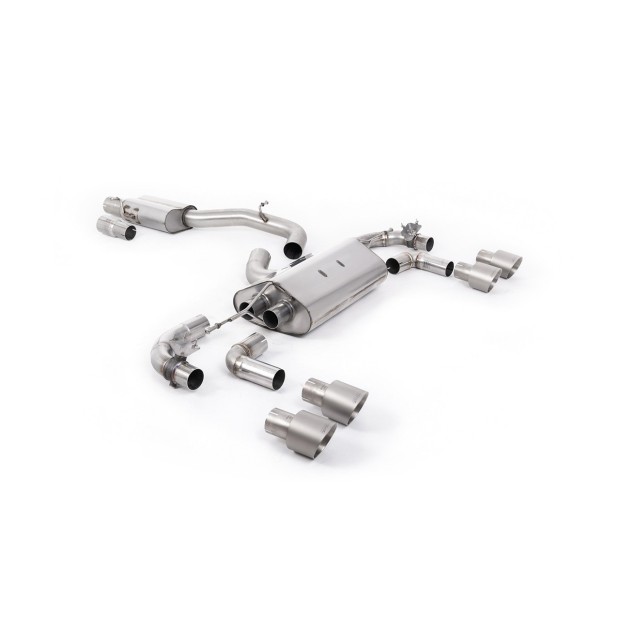Milltek cat-back 80.00 mm — Sa rezonatorom — Četvorostruki 100mm GT100 — SSXVW653