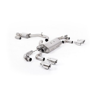 Milltek cat-back 80.00 mm — Sa rezonatorom — Četvorostruki 100mm GT100 — SSXVW656