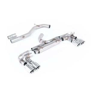 Milltek cat-back 80.00 mm — Bez rezonatora — Četvorostruki 100mm GT100 — SSXVW713