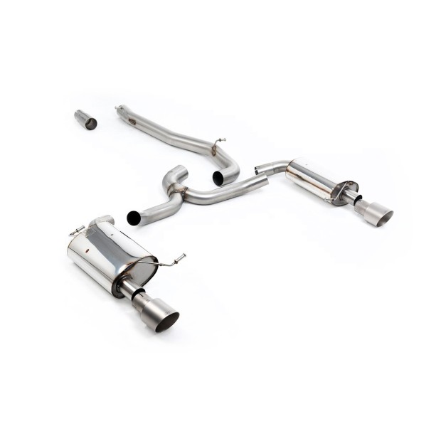 Milltek cat-back 76.20 mm — Bez rezonatora — Dupli 100mm GT100 — SSXVW749